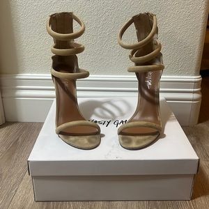 Nasty Gal strappy suede heels